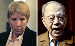 Montage photos de l'ancienne pédiatre Elisabeth Mugnier (g) et du professeur Fernand Dray, tous les deux relaxés le 5 mai 2011 au plan pénal mais qui comparaissent ce 5 octobre 2015 devant la cour d'appel de Paris qui va examiner leur responsabilité civile