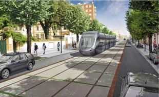 Dans la partie sud de l'avenue de Muret, le tram occupera la voie centrale.