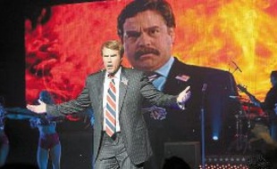 Will Ferrell incarne Cam Brady, caricature joyeuse du député corrompu.