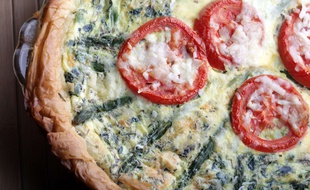 Une quiche aux épinards (illustration).
