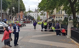Une voiture a renversé plusieurs piétons à Londres devant le Natural History Museum, le 7 octobre 2017.