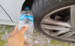 La bouteille d'eau sur la roue de voiture, nouvelle technique de vol ?