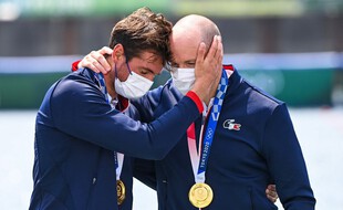 Hugo Boucheron et Mathieu Androdias, le 28 juillet 2021 à Tokyo.