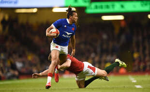Teddy Thomas contre les Gallois lors du tournoi des 6 Nations