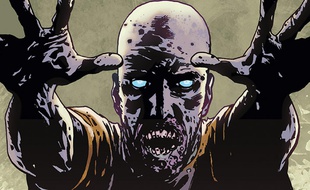 Un zombie du comics « The Walking Dead »