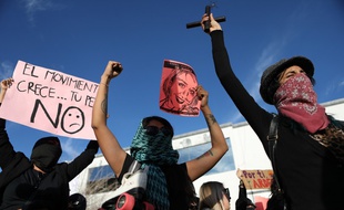 Des femmes manifestent contre les féminicides à Ciudad Juarez au Mexique, le 26 janvier 2020.