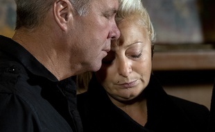 Les parents d'Harry Dunn lors d'une conférence de presse à New-York, le 14 octobre 2019