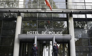L'entrée du commissariat de Créteil, à l'est de Paris
