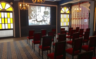 Reproduction de la salle où a eu lieu la première projection de cinéma