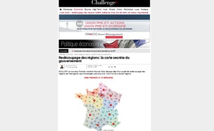Capture d'écran Challenges.fr.