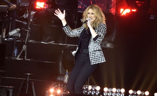 Céline Dion pendant son concert à AccorHotels Arena le 4 juillet 2017