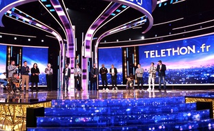 Sur le plateau du Téléthon 2021