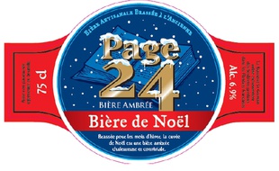L'étiquette de la bière de Noël de la brasserie Saint-Germain, à Aix-Noulette (62)