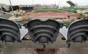 Vue d'une tribune du stade de Port-Saïd (Egypte), le 2 février 2012.