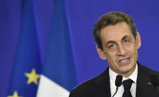 Nicolas Sarkozy au soir des résultats des élections départementales le 29 mars 2015 à Paris