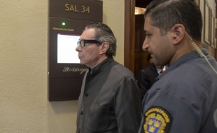 Jean-Claude Arnault, le 24 septembre 2018 à Stockholm en Suède lors de son premier procès.