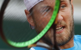 Lucas Pouille, vainqueur de l'Italien Simone Bolelli au premier tour de Roland-Garros, le 28 mai 2019.