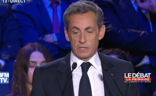 Nicolas Sarkozy, lors du 2e débat de la primaire à droite.