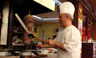 Illustration d'un restaurant de kebab