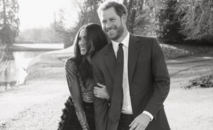 Photo officielle du prince Harry et de sa fiancée Meghan Markle