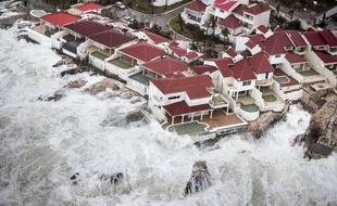 L'île de Saint Martin, le 6 september 2017, après le passage de l'ouragan Irma.
