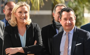 Marine Le Pen venue soutenir Sébastien Pacull à Sète.