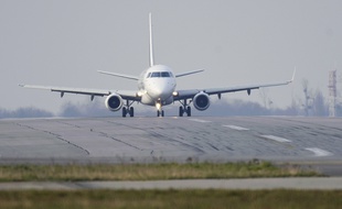 Un avion à Nantes-Atlantique, en 2013