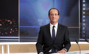 François Hollande sur le plateau du 20H de TF1, le 9 septembre 2012.