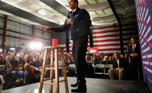 Le candidat républicain Marco Rubio parle à ses supporters le 7 février 2016, à Manchester, New Hampshire