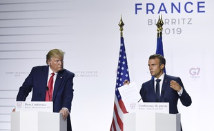 Donald Trump et Emmanuel Macron au G7