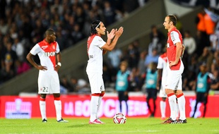 Falcao s'agace après un nouveau but de Bordeaux, le 17 août 2014.