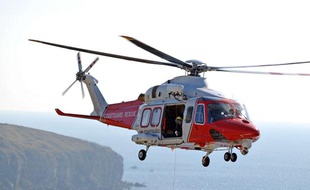 Un hélicoptère des gardes-côtes britanniques, en septembre 2009.
