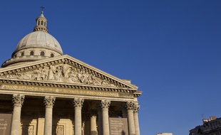 Paris (5e), le 02 septembre 2013. Illustration de la façade du Panthéon.