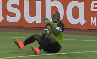 Le gardien de la RD COngo Robert Kidiaba lors du match pour la 3e place de la CAN 2015, le 7 février 2015.