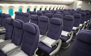 Une photo de cabine de Boeing 787 (image d'illustration).