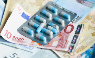 Médicament, euro (illustration)