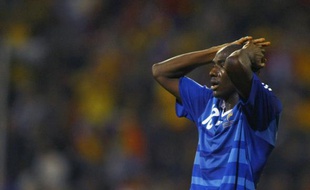 Alou Diarra face à la Roumanie, le 11 octobre 2008.