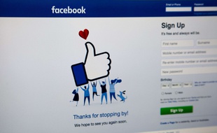 Illustration de la page d'accueil de Facebook