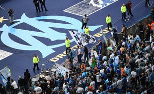 Les supporters marseillais lors de la finale de la Coupe de France le 21 mai 2016.