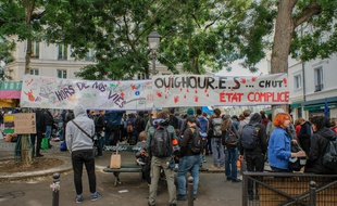 Manifestation pour les droits des Ouïghours, illustration