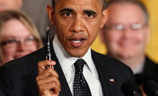 Barack Obama parle du «mur fiscal», le 9 novembre 2012.