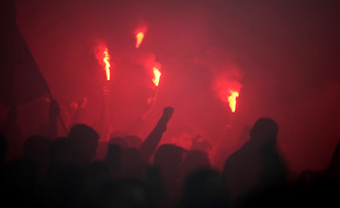 Des supporters au stade Saint Symphorien, à Metz.