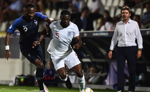 Moussa Dembélé lors de France-Angleterre, à l'Euro espoirs 2019.