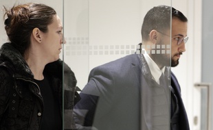 Paris, le 19 février 2019. Alexandre Benalla arrive au palais de justice afin d'être entendu par les juges d'instruction.