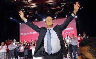 François Hollande lors de son meeting à Paris le 13 octobre 2011.
