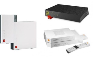 Une Neufbox, une Freebox et une Livebox.