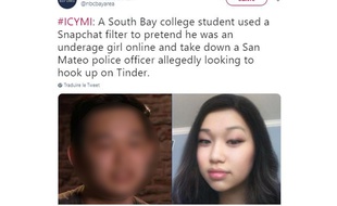 L'étudiant a utilisé le filtre de changement de genre de Snapchat pour prendre une photo de lui-même et s'est fait passer pour une fille nommée