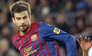 Gerald Piqué du FC Barcelone lors du match contre Rayo Vallecano le 29 novembre 2011.