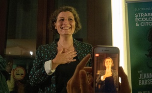 Jeanne Baserghian n'a pu cacher son émotion et sa fierté dimanche soir, au moment de fêter son élection.