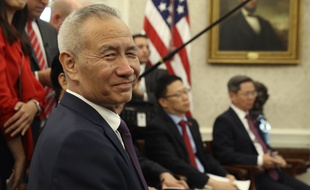 Le vice-Premier ministre chinois, Liu He, à la Maison-Blanche le 11 octobre 2019.
